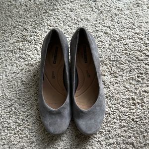 Clarks Greg Suede Wedges